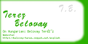 terez belovay business card